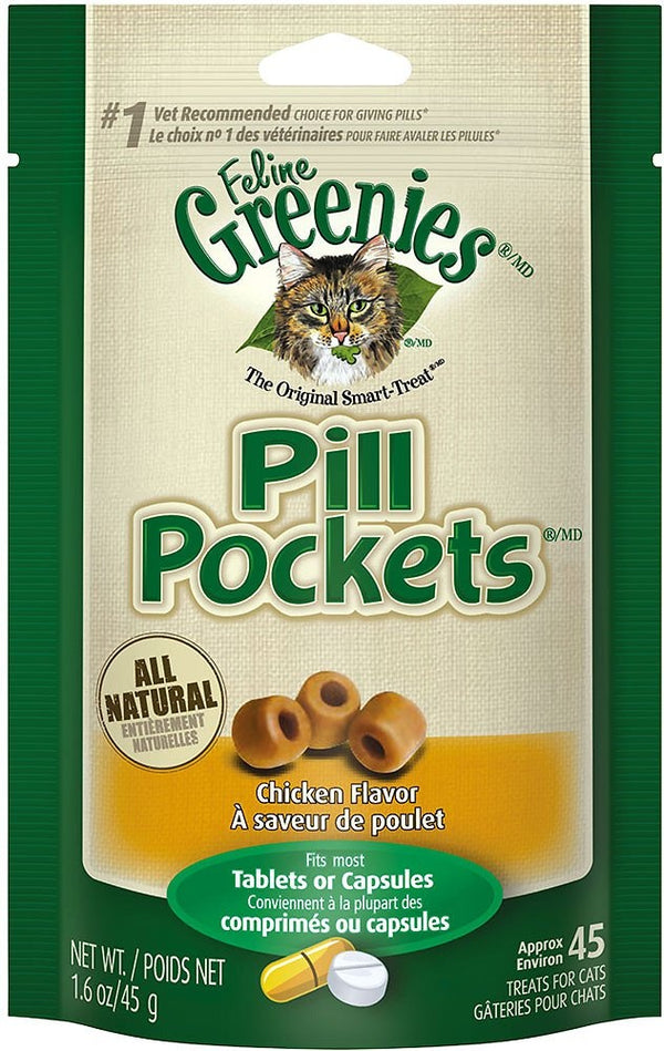 Greenies Pill Pockets Feline Chicken Flavor Cat Treats Orchard Country Store