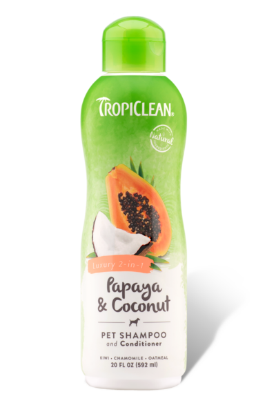 Tropiclean Papaya Coconut Pet Shampoo and Conditioner Orchard