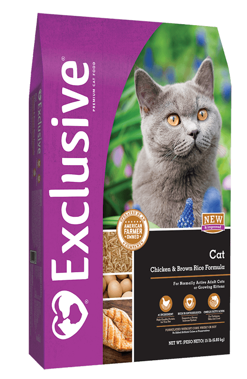 Exclusive® Cat Chicken & Brown Rice Formula Cat Food