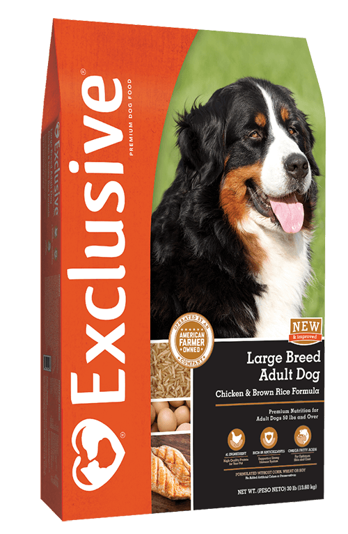 Exclusive® Large Breed Adult Dog Chicken & Brown Rice Formula Dog Food