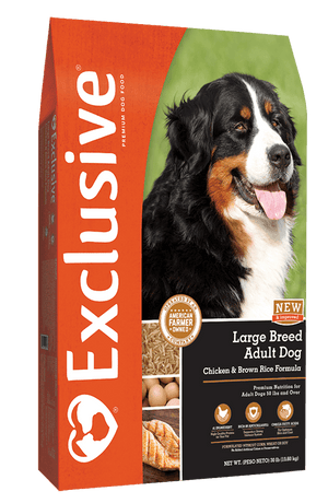 Exclusive® Large Breed Adult Dog Chicken & Brown Rice Formula Dog Food