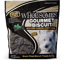 SPORTMiX Wholesomes Gourmet Biscuit Treats for Dogs with Bone Charcoal Mint Flavor