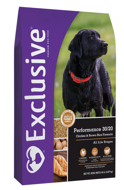 Exclusive® Performance 30/20 Chicken & Brown Rice Formula Dog Food