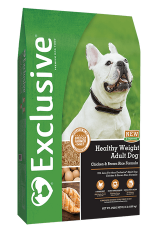 Exclusive® Healthy Weight Adult Dog Chicken & Brown Rice Formula Dog Food