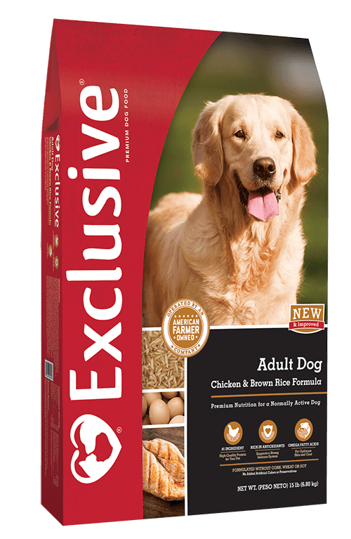Exclusive® Adult Dog Chicken & Brown Rice Formula Dog Food