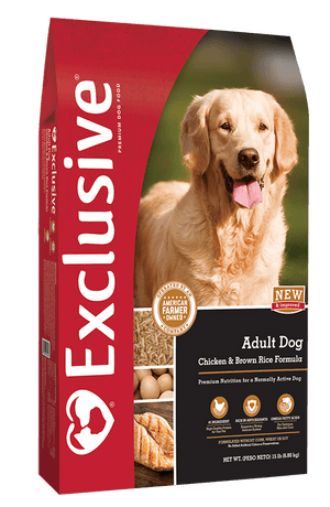 Exclusive® Adult Dog Chicken & Brown Rice Formula Dog Food
