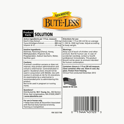 Absorbine Bute-Less Solution 32oz