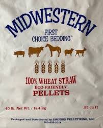 Midwestern 100% Wheat Straw Pellets 40lb