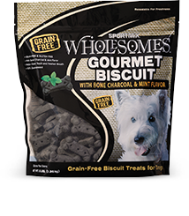 SPORTMiX® Wholesomes™ Gourmet Biscuit Treats for Dogs with Bone Charcoal & Mint Flavor